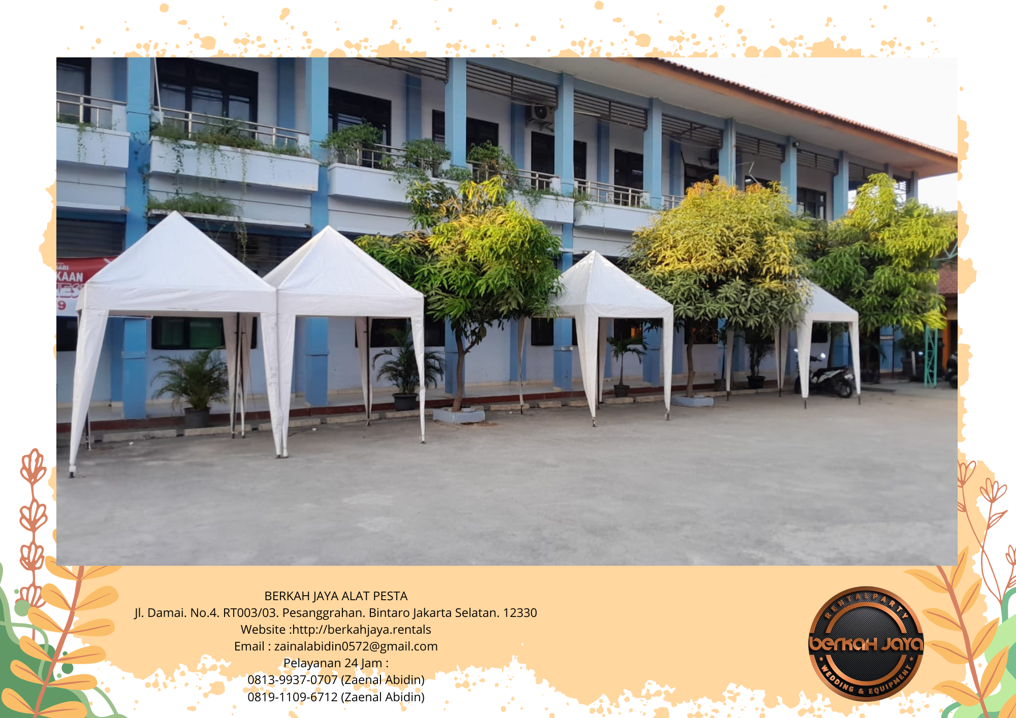 Pusat Sewa Tenda Bazar 2x2m 3x3m Jakarta Selatan