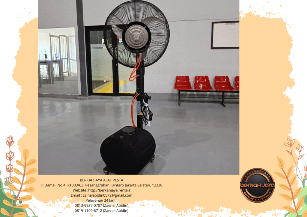 Rental Tenda Serut Hitam Poni Putih Dan Misty Fan Jakarta Selatan