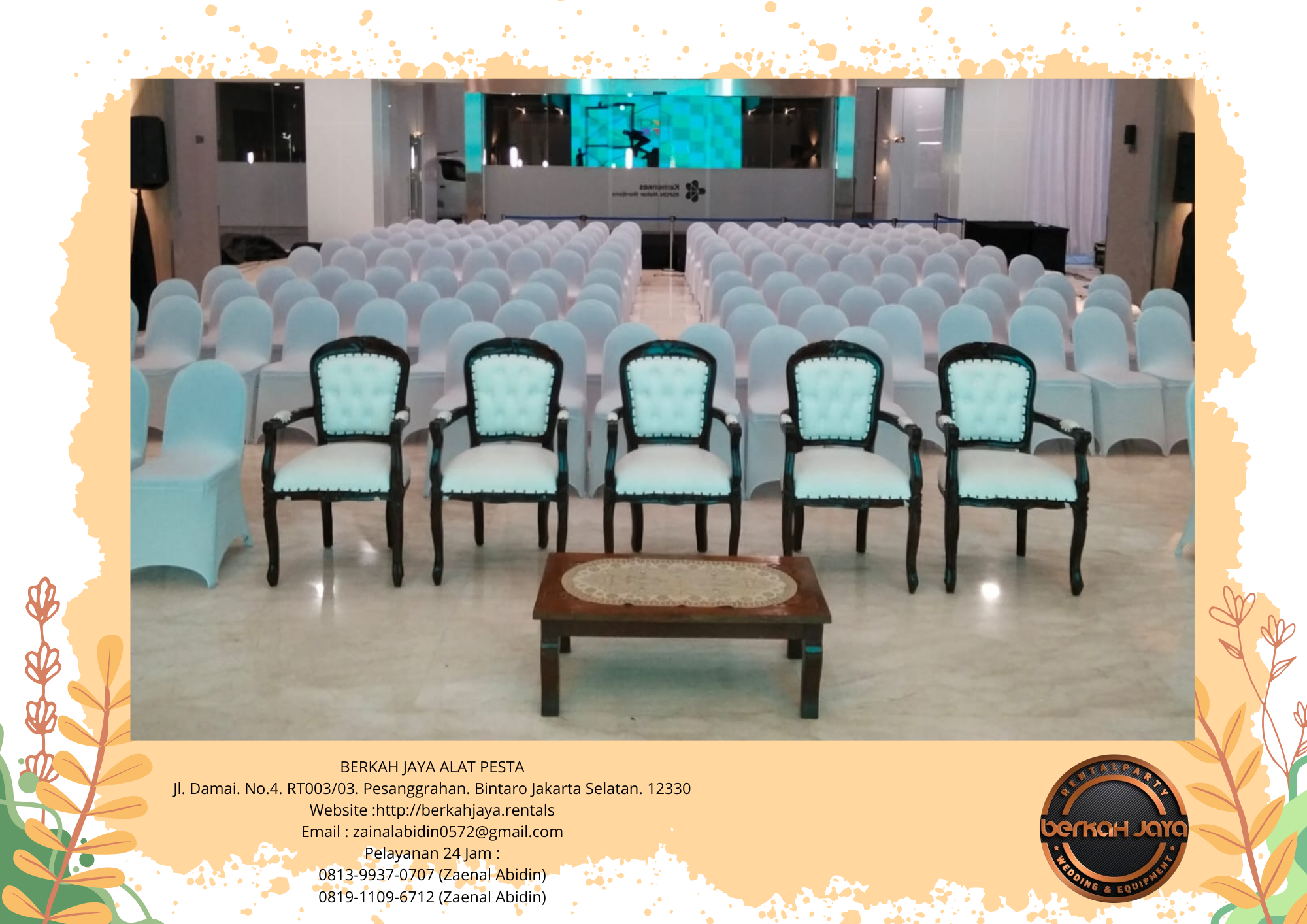 Sewa Kursi VIP Type Arm Chairs Model Loui Jakarta Selatan