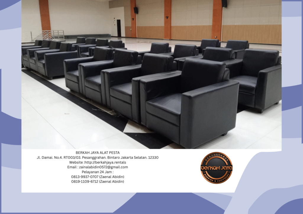 Jasa Sewa Sofa Hitam Type Kotak Single Jakarta Barat