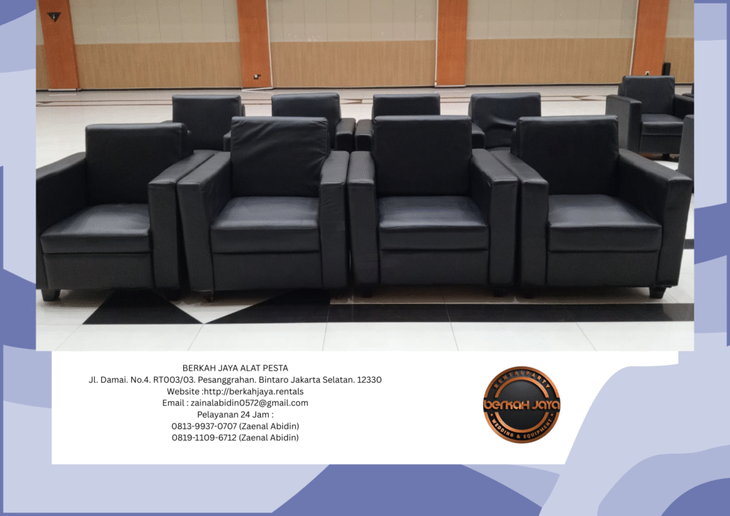 Jasa Sewa Sofa Hitam Type Kotak Single Jakarta Barat