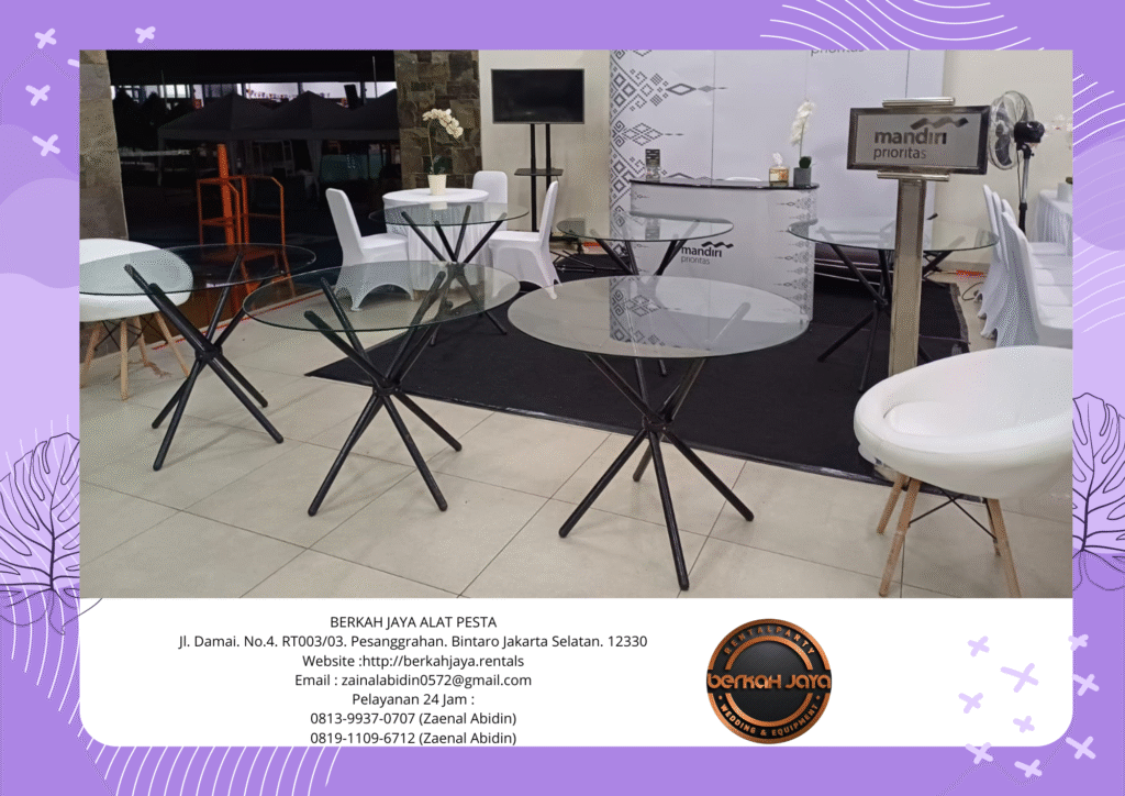 Sewa Sofa Queen Dan Meja VIP Dealing Kaca Area Jakarta