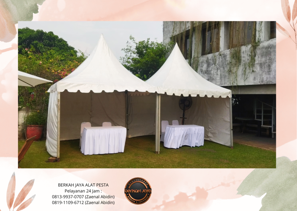 Sewa Tenda Sarnafil Kerucut Event Plaza Timur GBK Jakarta Pusat