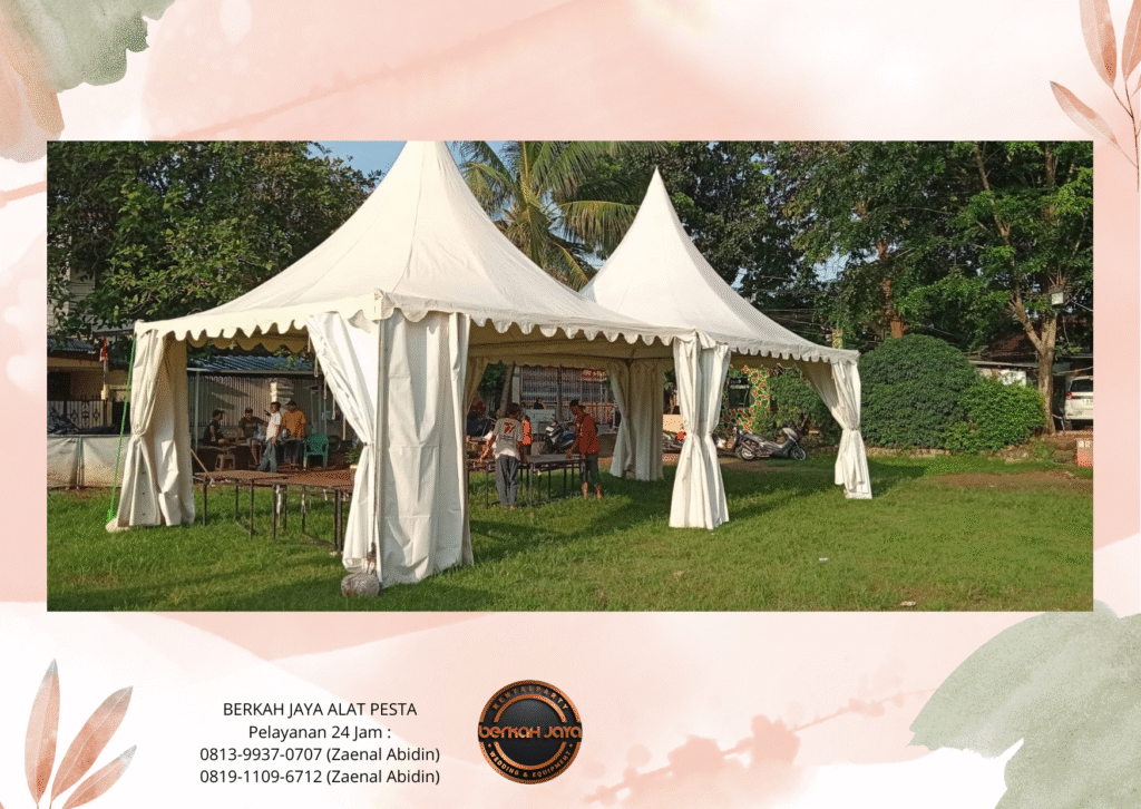Sewa Tenda Sarnafil Kerucut Event Plaza Timur GBK Jakarta Pusat