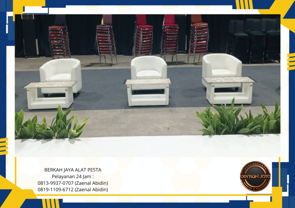 Pusat Rental Sofa Model Oval Putih Area Jakarta Selatan