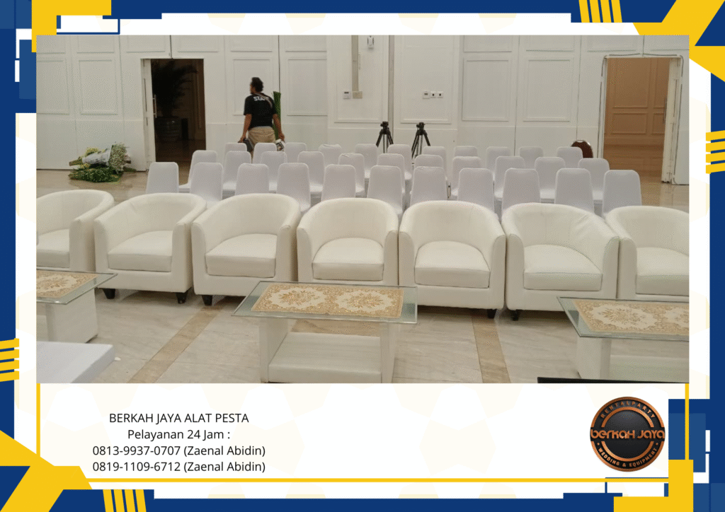 Pusat Rental Sofa Model Oval Putih Area Jakarta Selatan