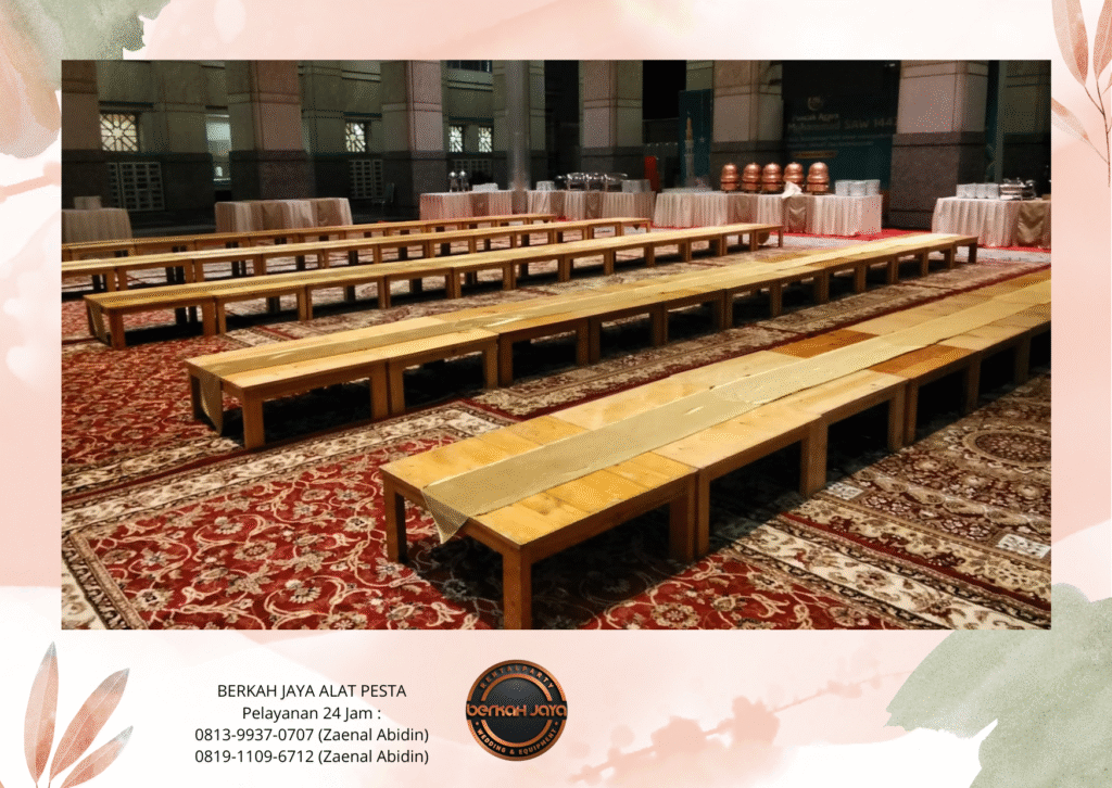 Pusat Sewa Meja Lesehan 80x80cm Dan Karpet Permadani Jakarta Selatan