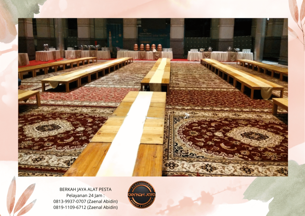 Pusat Sewa Meja Lesehan 80x80cm Dan Karpet Permadani Jakarta Selatan