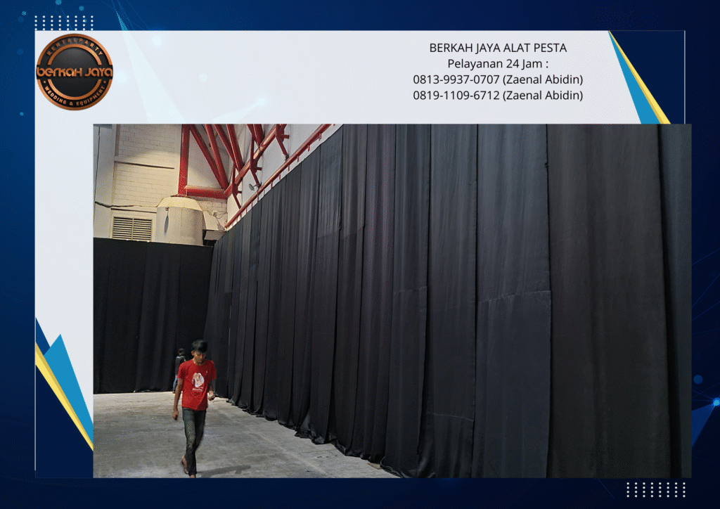 Pusat Sewa Tirai Hitam Ukuran Tinggi 2 Meter Sampai 8 Meter Di Jakarta Selatan