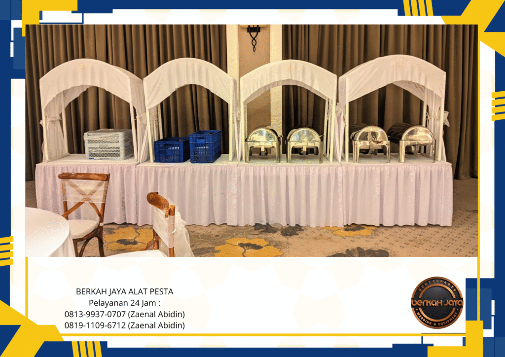 Sewa Meja Stand Gubukan Cover Beragam Warna Di Jakarta Timur