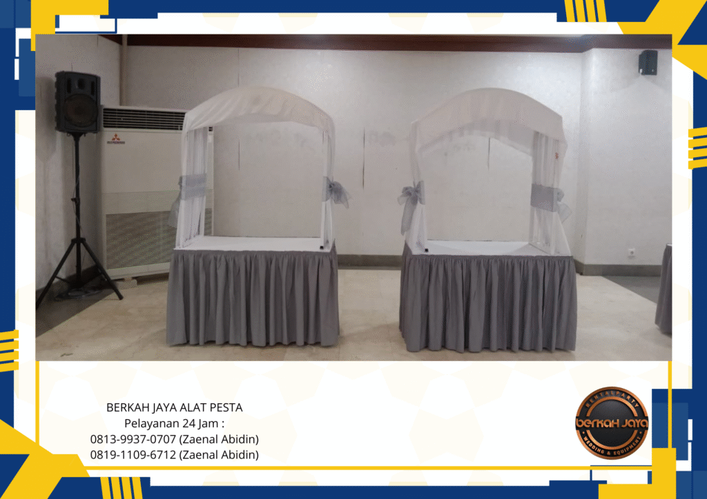Sewa Meja Stand Gubukan Cover Beragam Warna Di Jakarta Timur