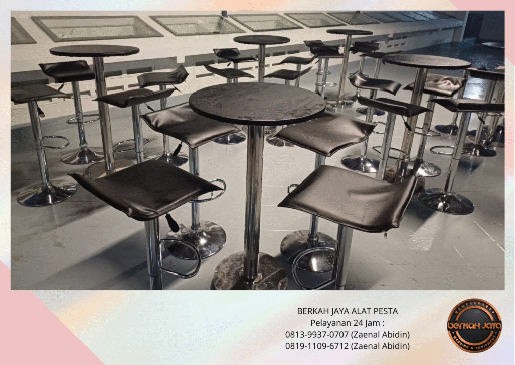 Jasa Sewa Barstool Hitam Daerah Tebet Jakarta Selatan