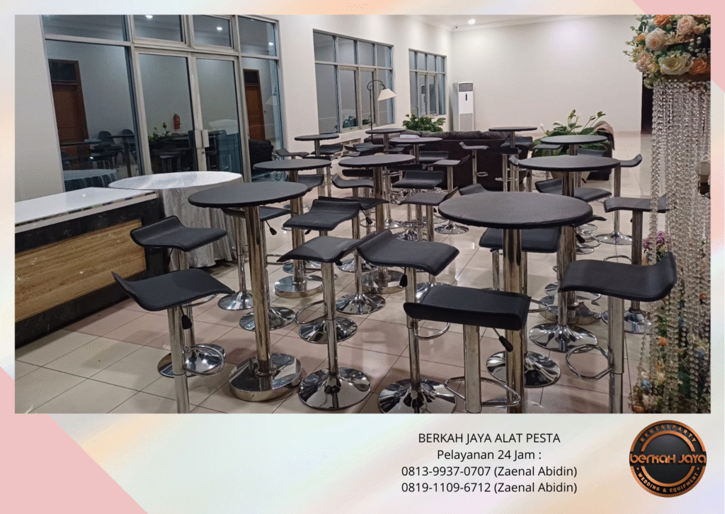 Jasa Sewa Barstool Hitam Daerah Tebet Jakarta Selatan