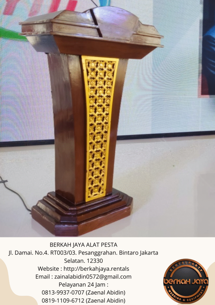 Rental Podium Type VIP Kayu Jati Ukir Jakarta
