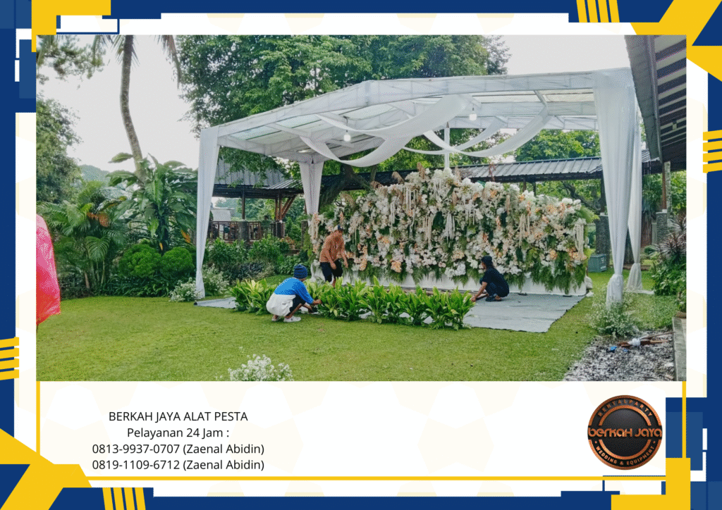 Rental Tenda Hanggar Transparan Dekorasi Kain Juntai Jakarta