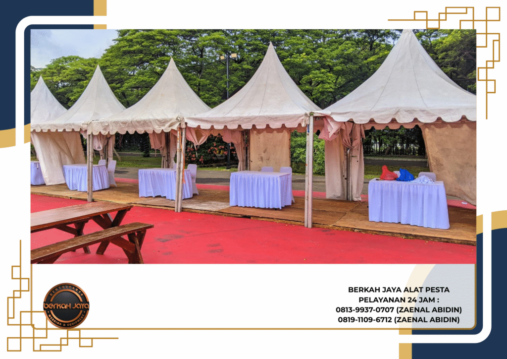Pusat Sewa Tenda Kerucut Type Sarnafil Putih Jakarta