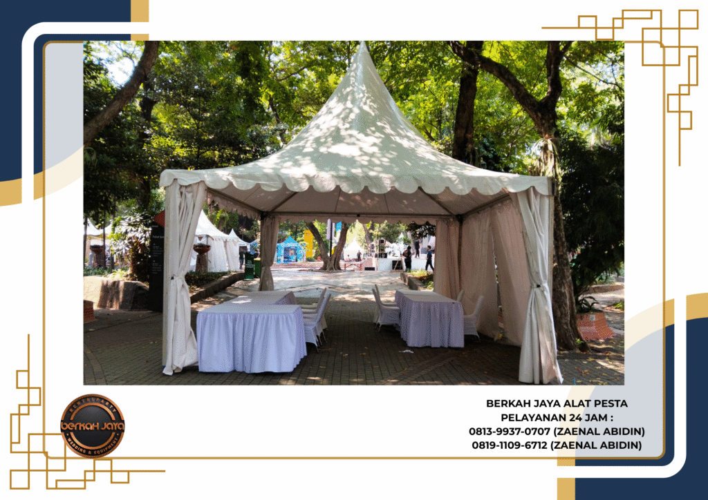 Spesialis Jasa Sewa Tenda Sarnafil Kerucut Area Bogor