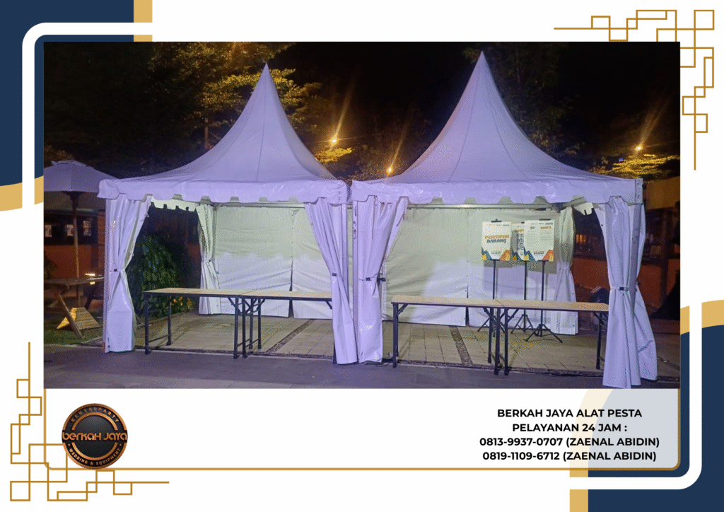 Pusat Sewa Tenda Kerucut Type Sarnafil Putih Jakarta