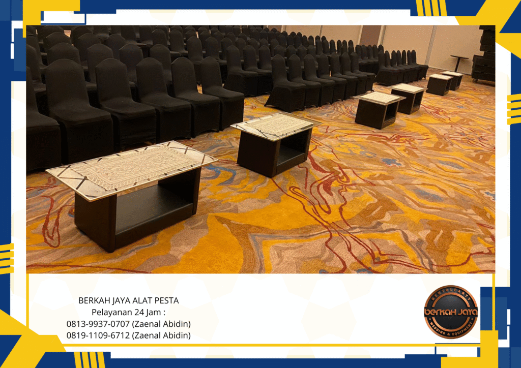 Sewa Meja ViP Type Kaca Frame Hitam Area Jakarta