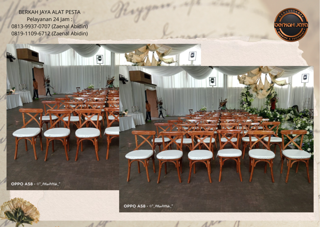 Jasa Rental Kursi Kayu Silang Area Kebayoran Lama Jakarta Selatan