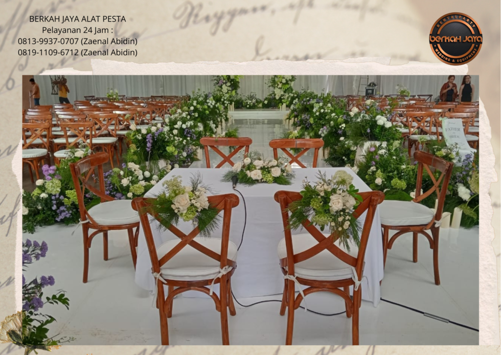 Jasa Rental Kursi Kayu Silang Area Kebayoran Lama Jakarta Selatan
