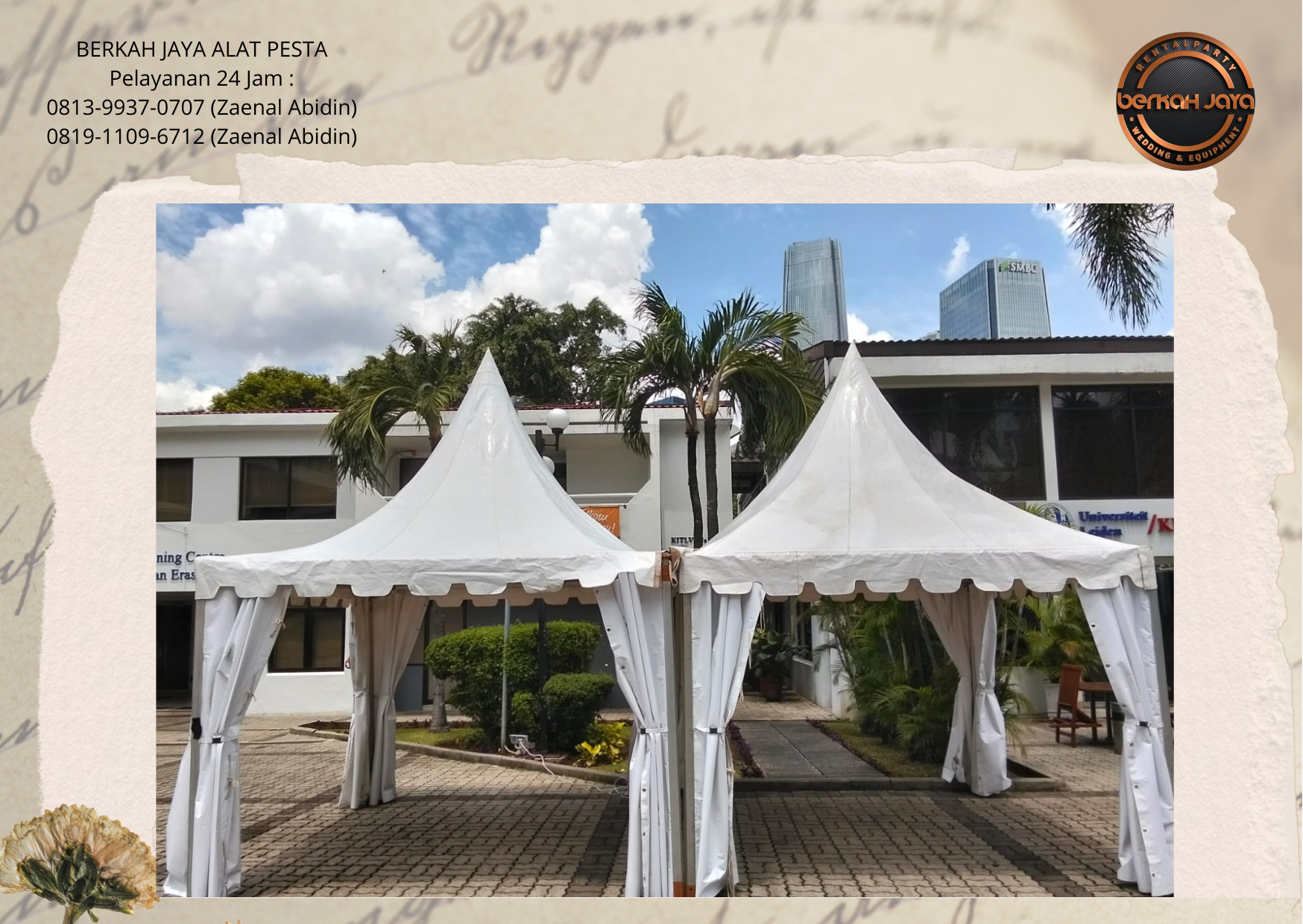 Rental Tenda Sarnafil Area Blok M Jakarta Selatan