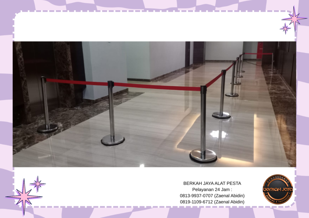 Pusat Rental Tiang Antrian Tali Sabuk Cempaka Putih Jakarta Pusat
