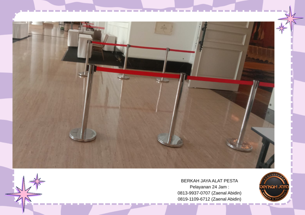 Pusat Rental Tiang Antrian Tali Sabuk Cempaka Putih Jakarta Pusat
