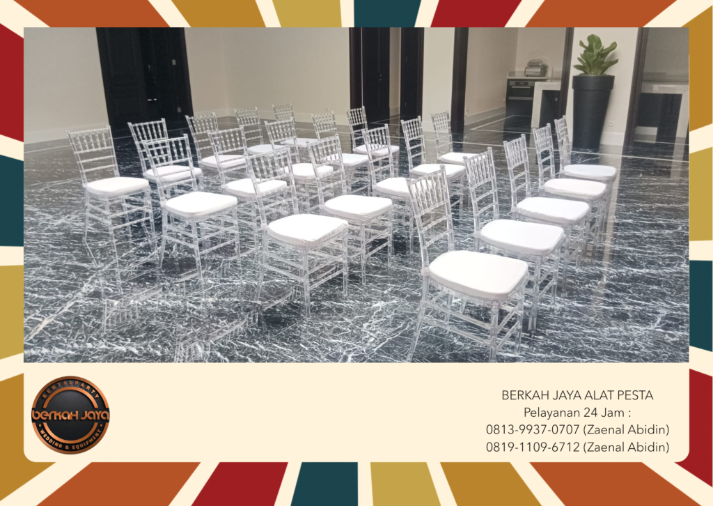 Rental Kursi Tiffany Acrylic Bening Jakarta Selatan