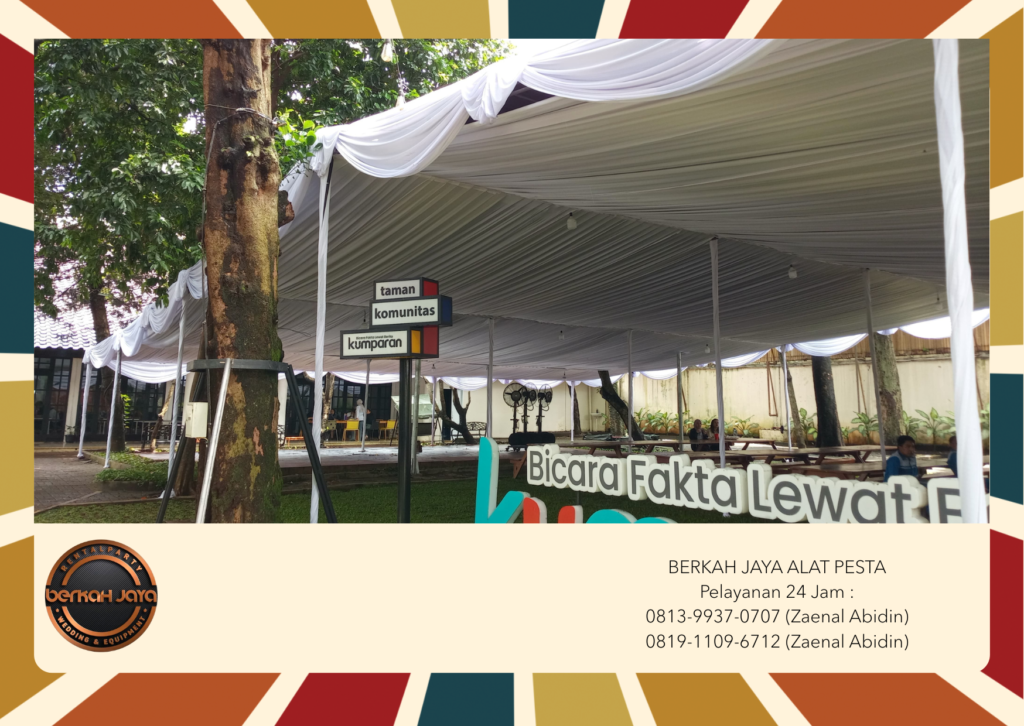 Sewa Tenda Plafon Putih Dekor Serut Area Jakarta Selatan