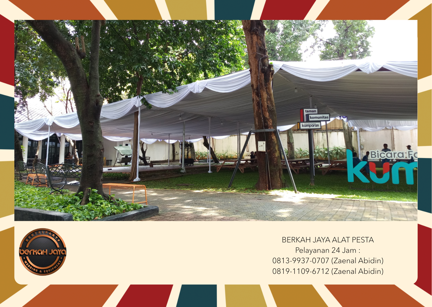 Sewa Tenda Plafon Putih Dekor Serut Area Jakarta Selatan