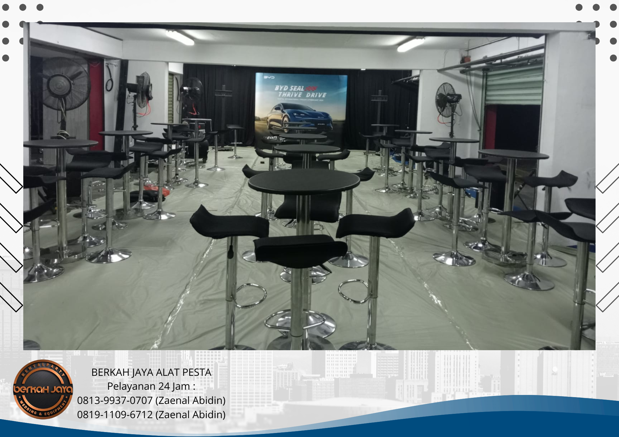 Jasa Rental Barstool Hitam Jakarta