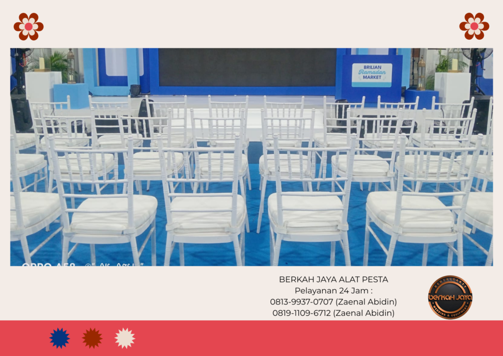 Jasa Sewa Kursi Tiffany Kayu Daerah Jakarta Pusat Ready Stok Banyak