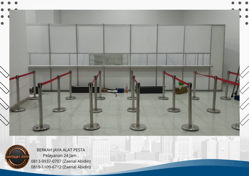 Rental Tiang Antrian Standar Dan VIP Tali Bludru Area Jakarta