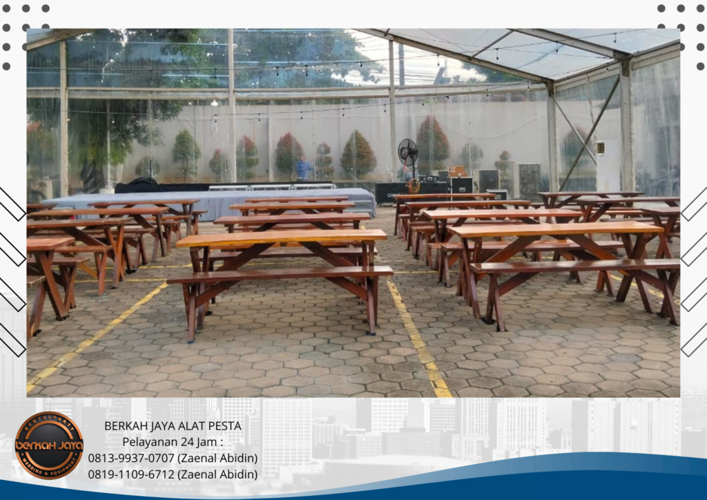 Sewa Meja Bangku Taman Kaki Silang Area Jakarta Selatan
