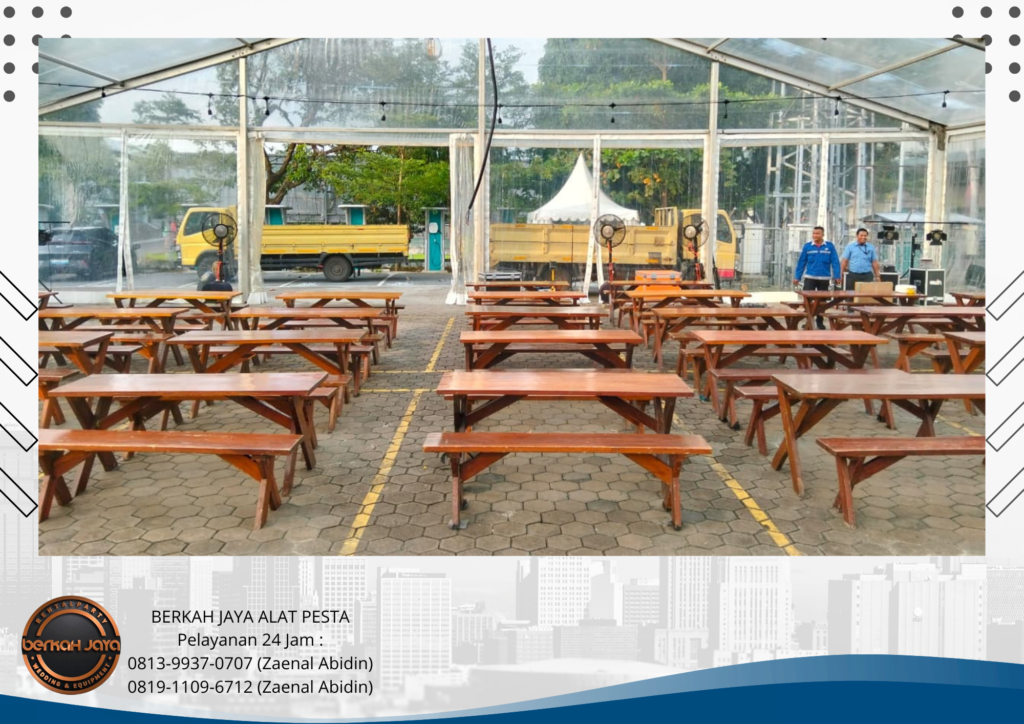 Sewa Meja Bangku Taman Kaki Silang Area Jakarta Selatan