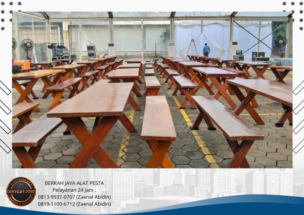 Sewa Meja Bangku Taman Kaki Silang Area Jakarta Selatan