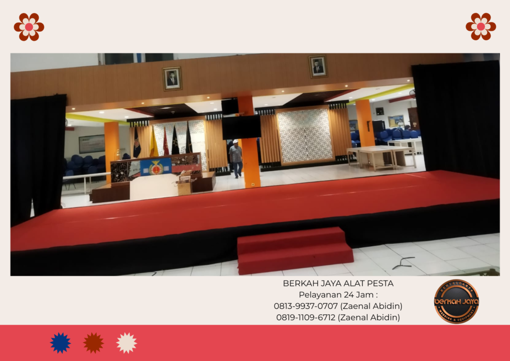 Sewa Panggung Poni Hitam Karpet Merah Bintaro Jakarta Selatan