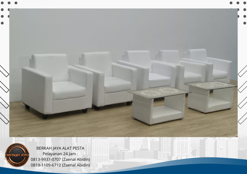 Sewa Sofa Single Hitam Putih Daerah Kebayoran Lama Jakarta Selatan