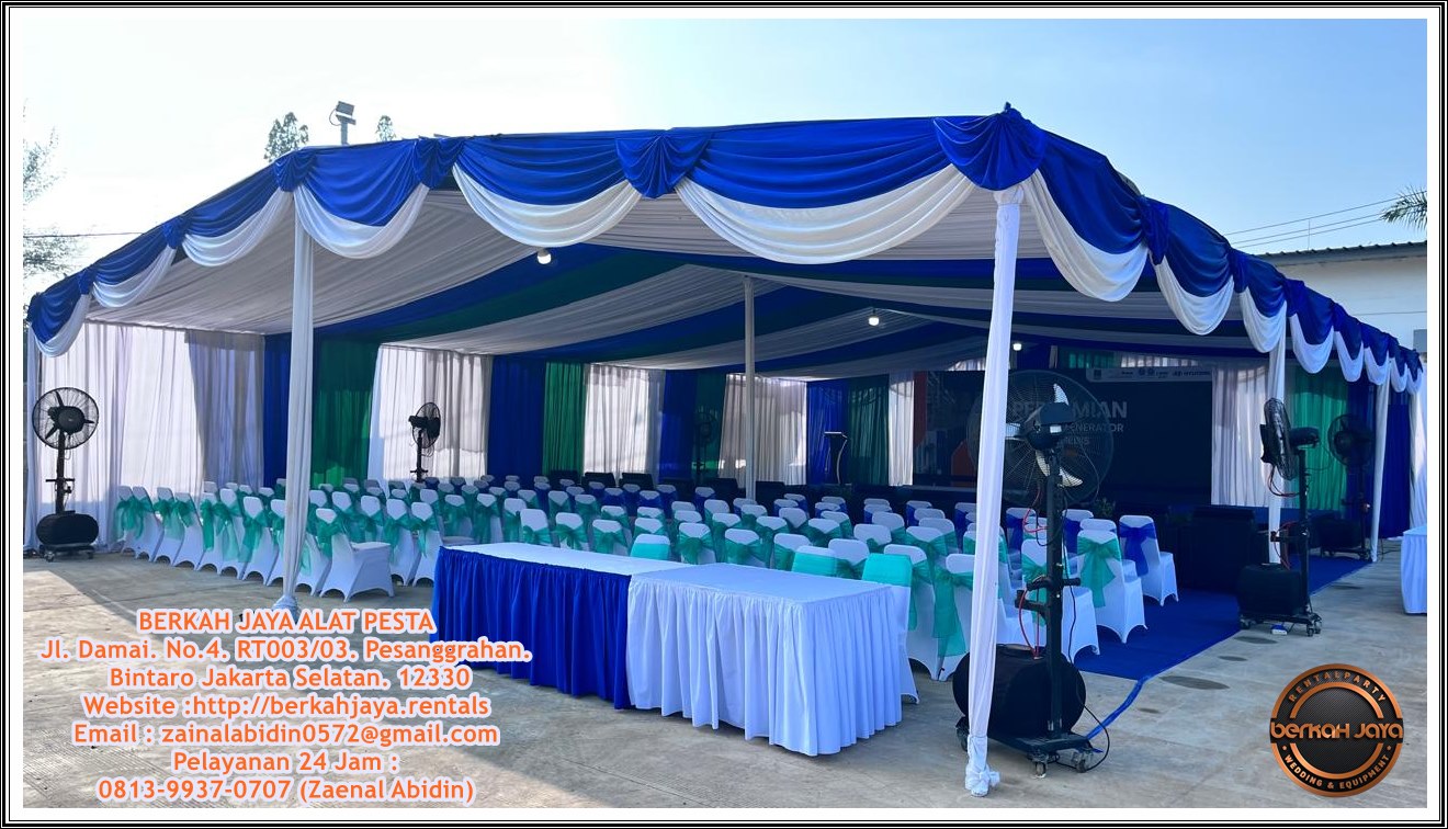 Sewa Tenda Kain Serut Putih Biru Jakarta Selatan Sewa Tenda Kain Serut Putih Biru Jakarta Selatan