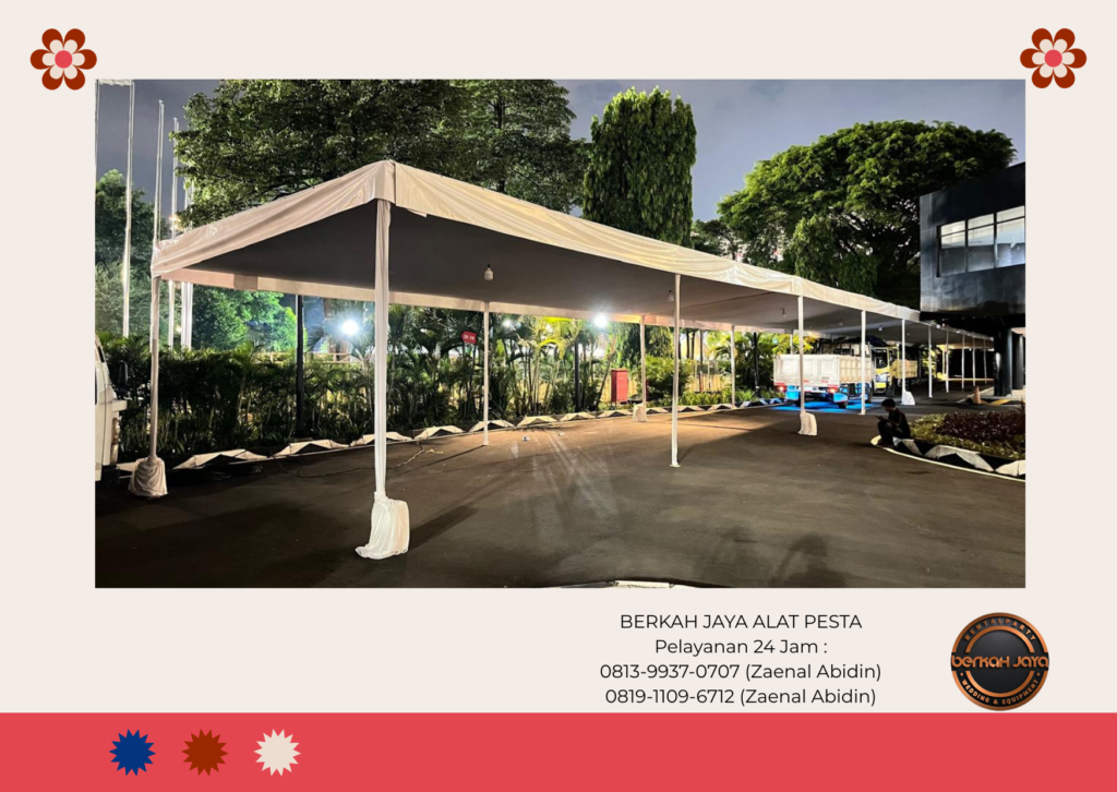 Sewa Tenda Plafon Putih Type Gudang Area Jakarta Selatan