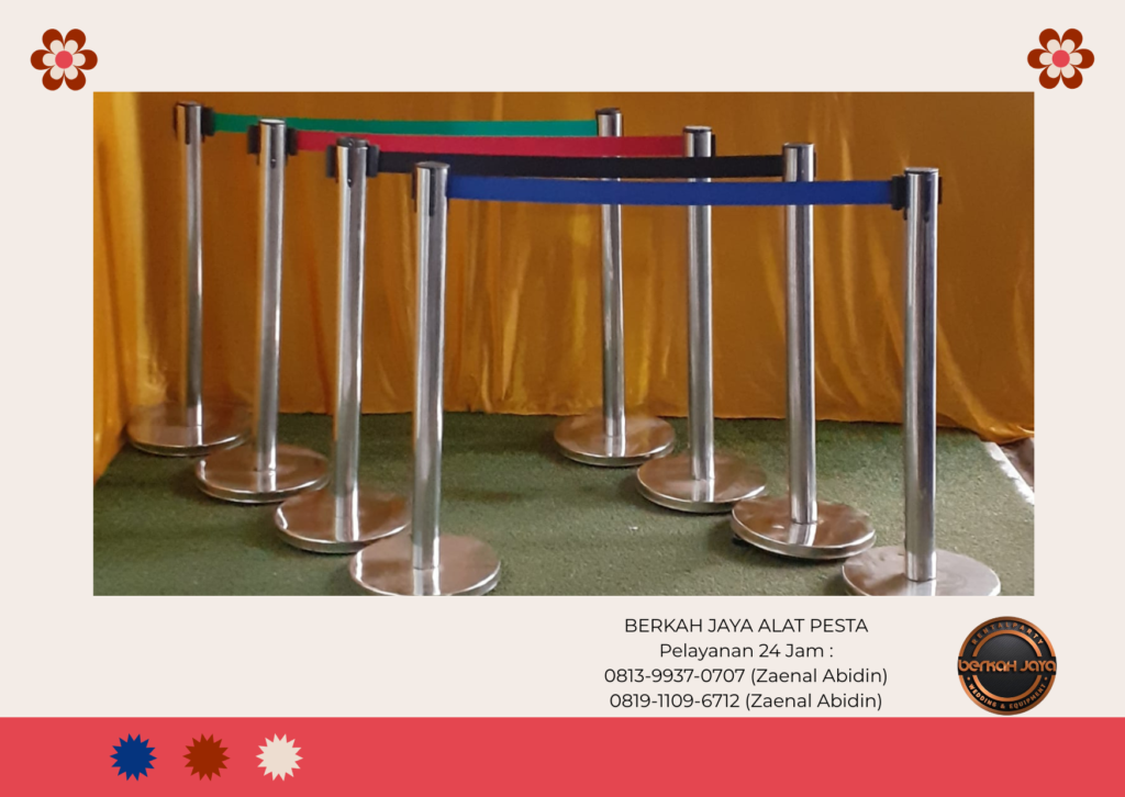 Sewa Tiang Antrian Sofa Meja Kaca VIP Jakarta Selatan