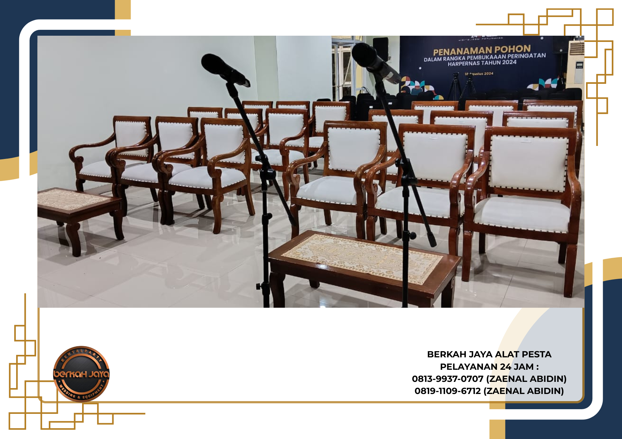 Jasa Sewa Kursi VIP Kayu Daerah Jakarta Selatan Berkualitas Kokoh