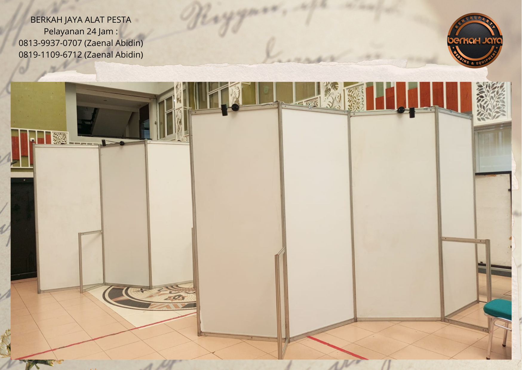 Jasa Sewa Partisi Penyekat Berkualitas Kokoh Daerah Jakarta Pusat