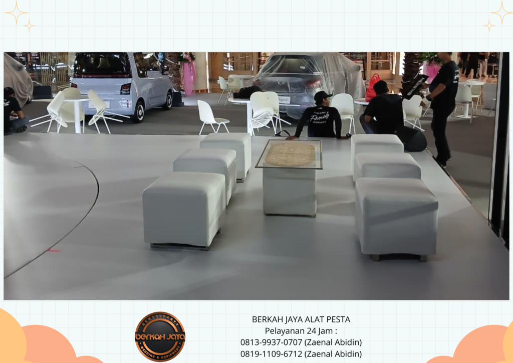 Jasa sewa Meja Bar Dan Kursi Puff Kotak Area Jakarta Selatan