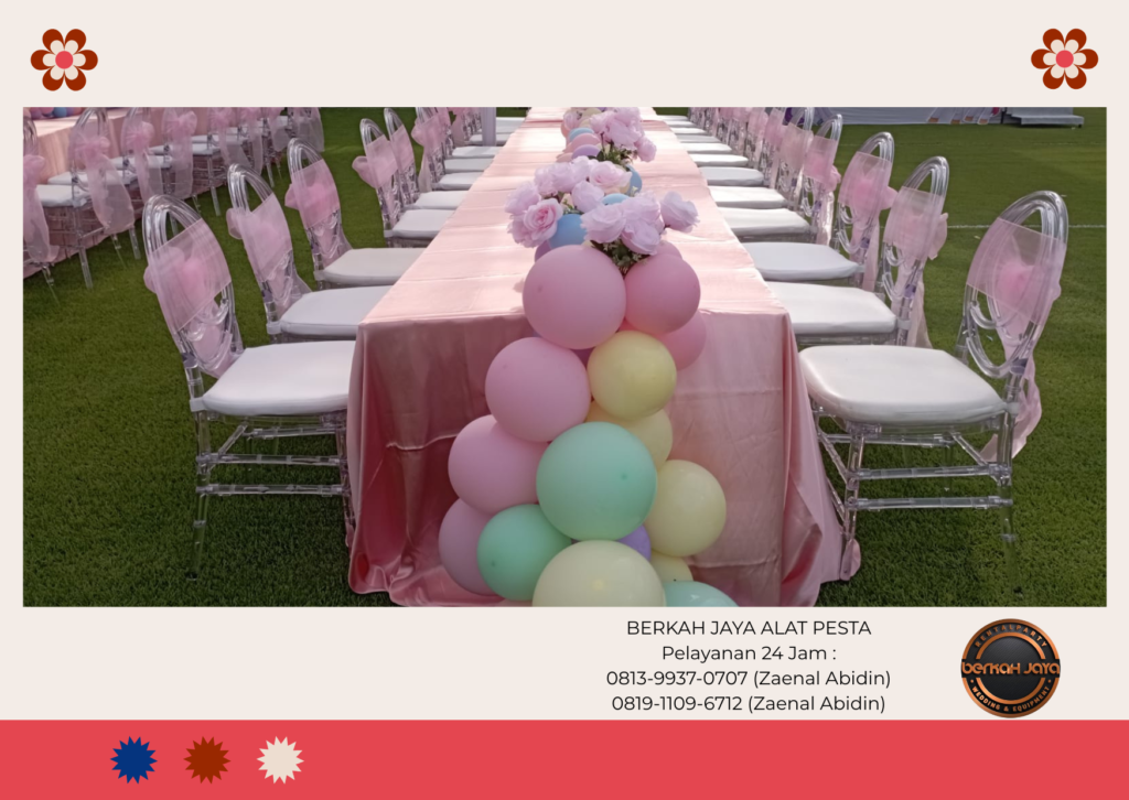 Rental Kursi Acrylic Model Tiffany Dan Olivia Area Jakarta Selatan