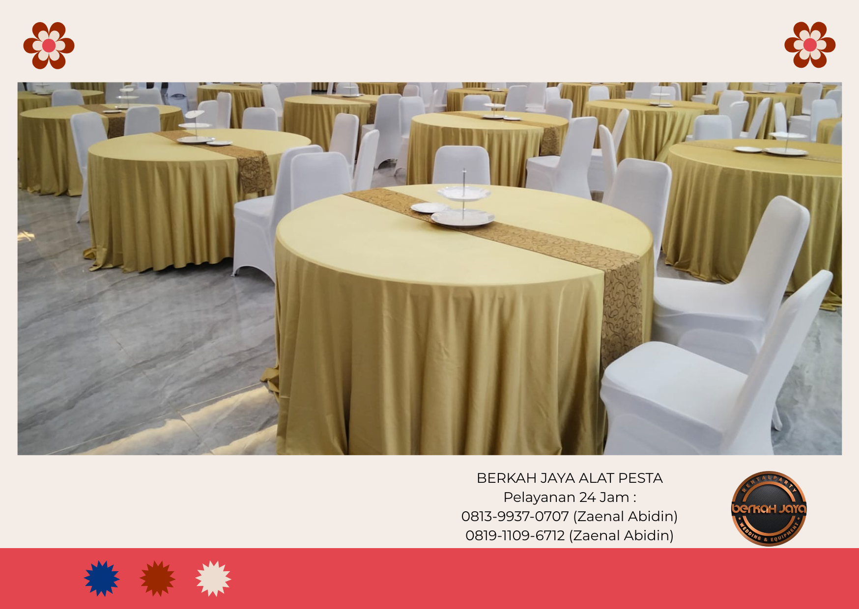Sewa Meja Bundar Dan Kursi Event Area Jakarta Selatan