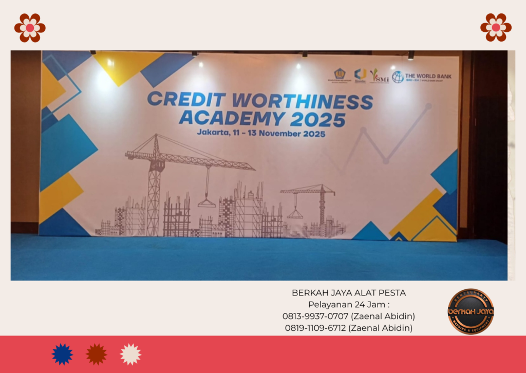 Sewa Backdrop Customize Dengan Lampu Spot light Area Jakarta Selatan