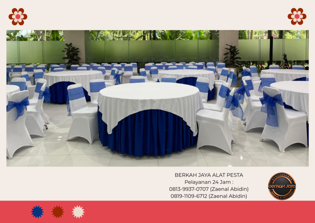 Sewa Cover Meja Sarung Kursi Kain Bersih Area Jakarta Selatan