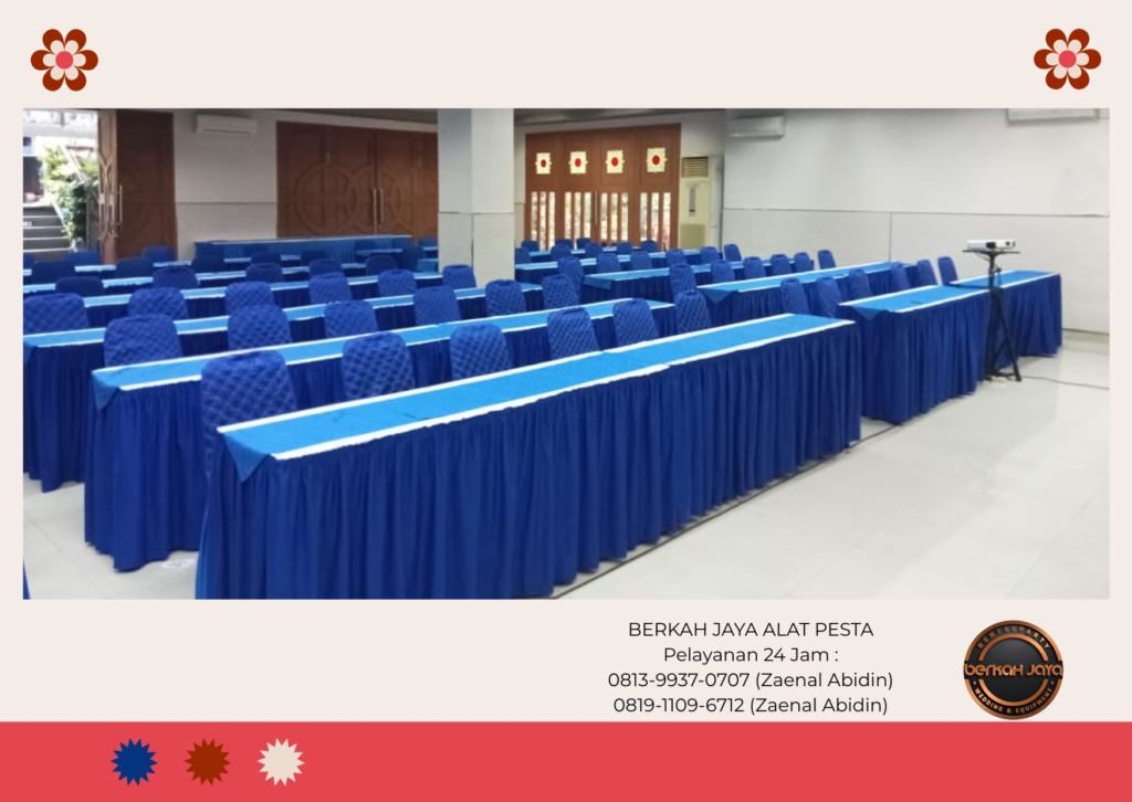 Sewa Cover Meja Sarung Kursi Kain Bersih Area Jakarta Selatan